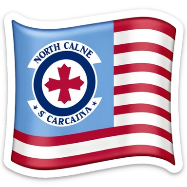 North Carolina state flag sticker
