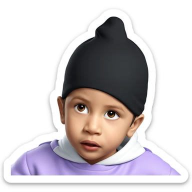 boy in hat portrait sticker