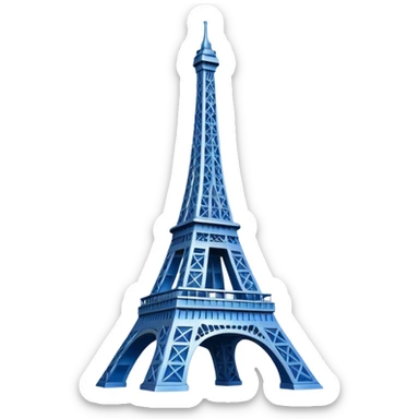 create a blue emoji of tour eiffel sticker