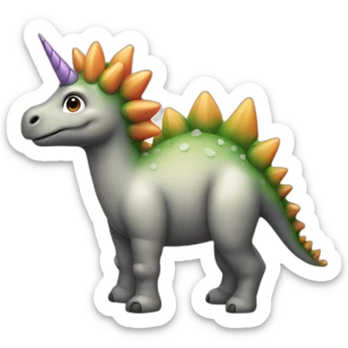 Cute stegosaurus unicorn sticker