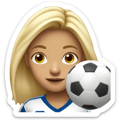 Soccer blond girl sticker