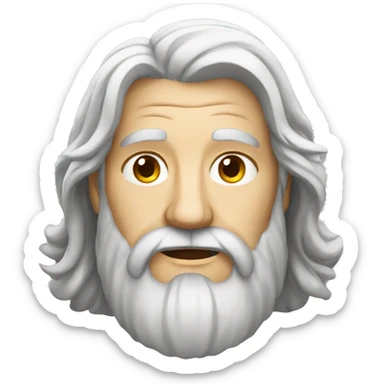 a german old guy with long hair and beard sticker