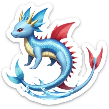 Koi-Manectric-Vaporeon-Salamence-Electrike-Amaura-Milotic-Salamence-Fakemon-fusion, full body sticker