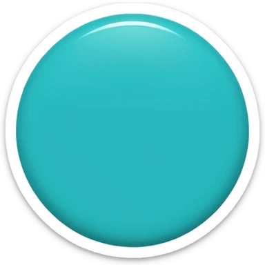 turquoise circle sticker