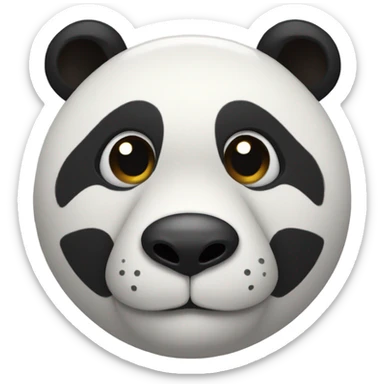 An panda with snout sticker