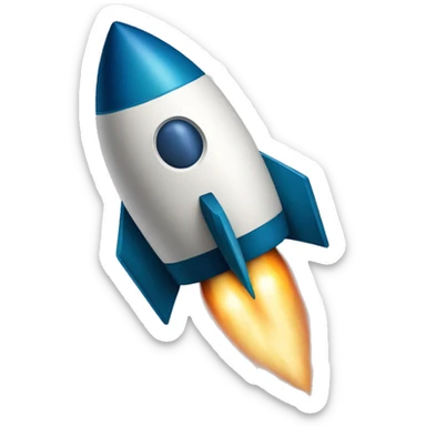 a letter "A" as rocket sticker