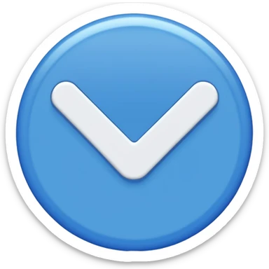 Blue circle with irregularities on it on it is boundaries and it should have a white tick no face sticker