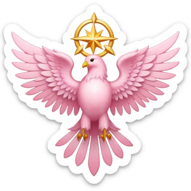 seraphim's emblem light pink sticker