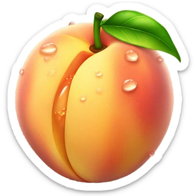 Peach that is sweating cream sticker