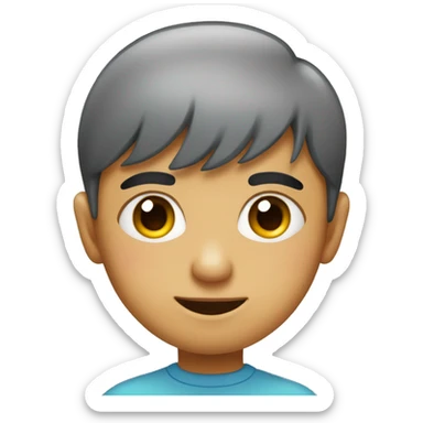 Cara de un niño y con ojos corazón  sticker