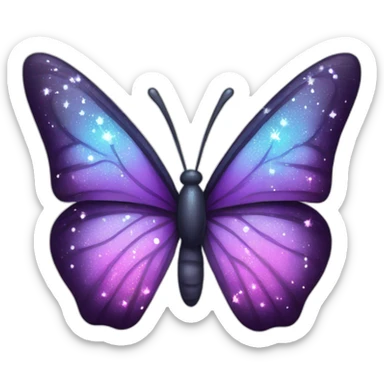 sparkling butterfly sticker