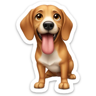 Perro salchicha con manchas sticker