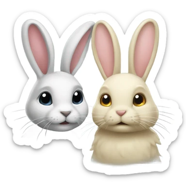 Rabit and lignting sticker