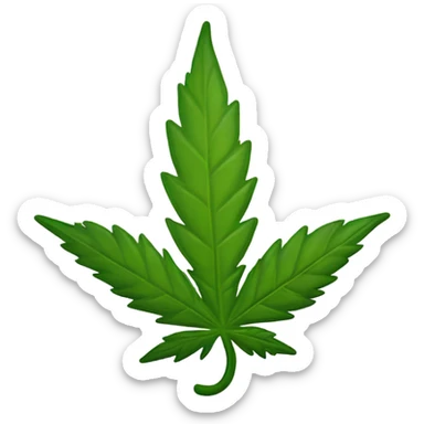 Marijuana leaf laughing  sticker