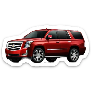  camouflage style red white and black, Cadillac Escalade sticker