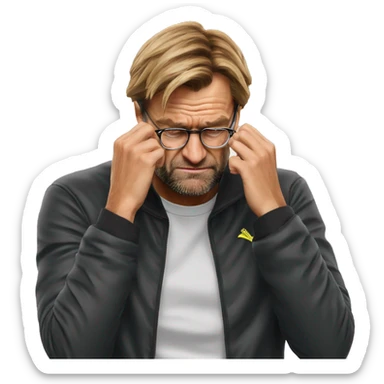 Jurgen Klopp facepalm emoji sticker