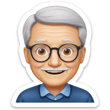 Grandpa wearing glasses sticker