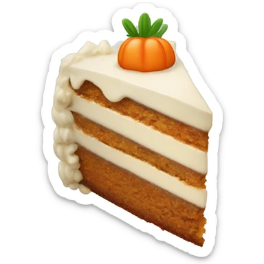 Piece of carrot cake sticker