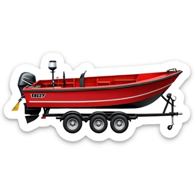 Fishing Boat - Lund 1775 Crossover XS (Model Year: 2022) (Iconic colour: Red with black trim) sticker