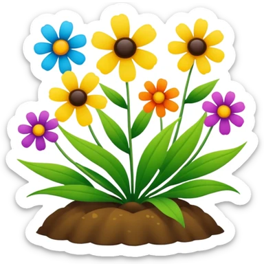 crea un emoji de un jardín sticker
