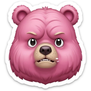 Osito gruñosito rosado sticker