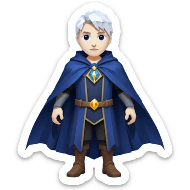 low poly warlock cape fantasy sticker