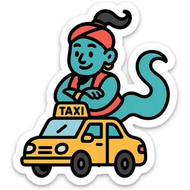 Djinn flying taxi sticker