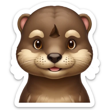 a flirty italian male otter smirking sticker