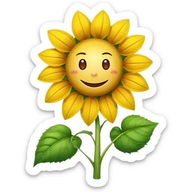 a picture of the sunflower from Plants vs. Zombies sticker