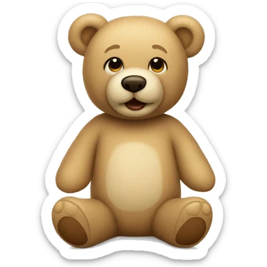 beige teddy bear sticker
