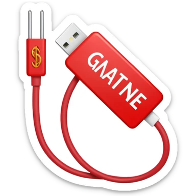 a red slash (🚫) over a cable with with the text "NOT GENUINE" sticker