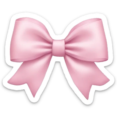 Light pink bow sticker