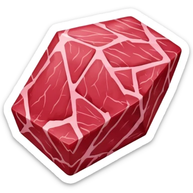 Meat with diamond textur and color sticker