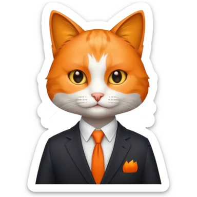 agent cat sticker