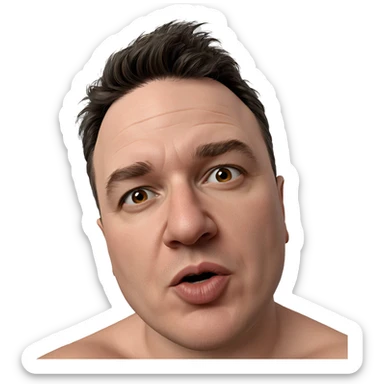 realistic portrait of a boy sticker