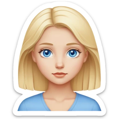 blue eyed blonde girl sticker