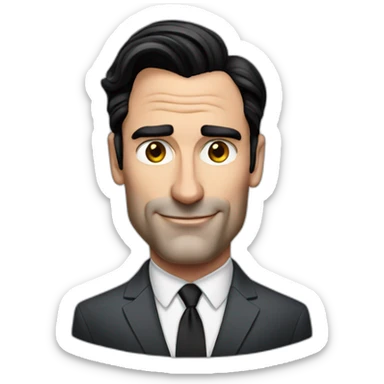 Jon hamm in suit sticker
