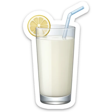 Full glass of raki, the drink is white, the glass is thin and tall, photo realistic,The glass should not expand upwards, should be flat, and should contain nothing but raki. sticker