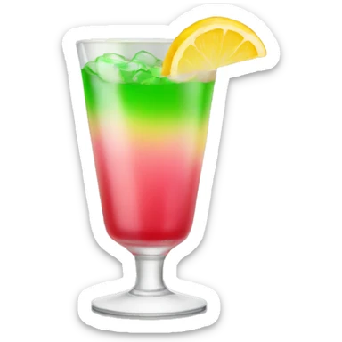 Red drink green red yellow pink sticker