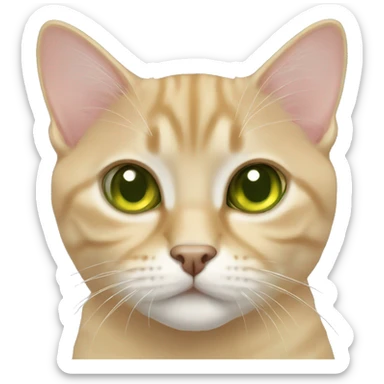 Golden British short hair with Green eyes sticker