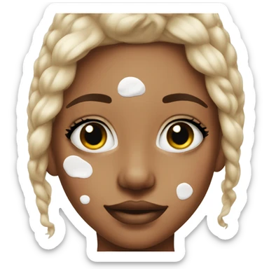 girl with vitiligo spots all over her face sticker