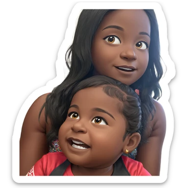 sisters with dark skin sticker