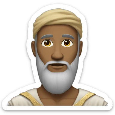 strong young beardless light-skinned israelite man sticker