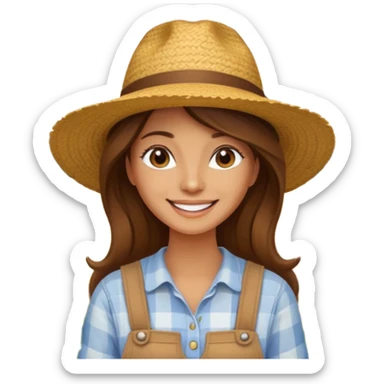 tia granjera dando like granjera  campo sticker