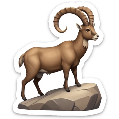 alpine ibex sticker