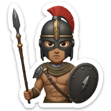 Spartan soldier barrack sticker