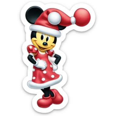 photo minnie mouse mascot stocking sticker