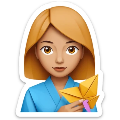 the woman who does origami sticker