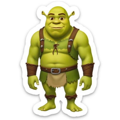 Very Slim Shrek fullbody sticker