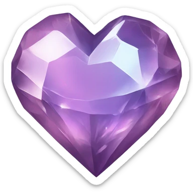 Crystal heart sticker